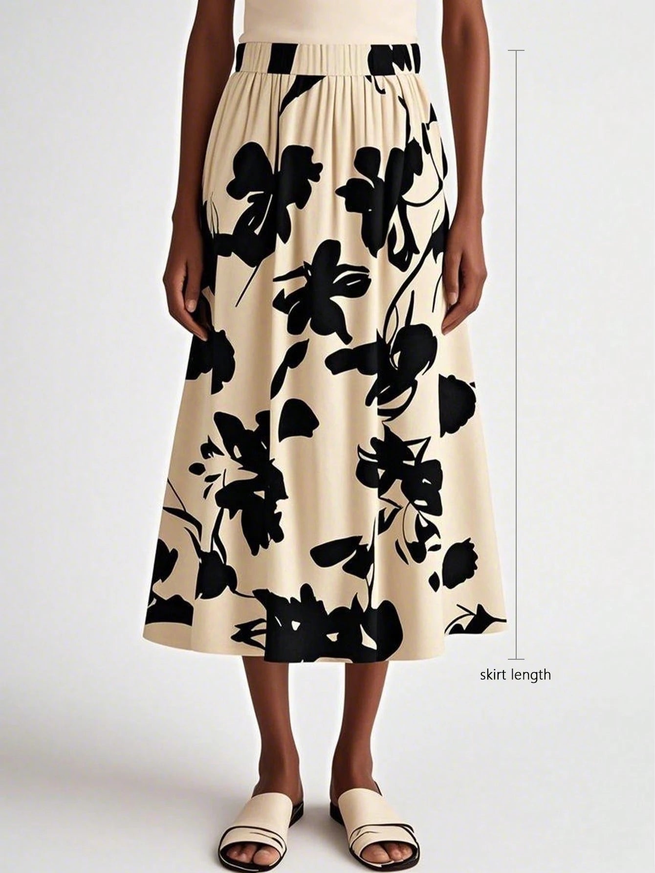 SHEIN Women's Casual Floral Print Maxi Skirt, Summer