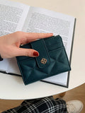  | SHEIN Women's Geometric Casual Metal Detail Bifold Short Wallet | Wallet | Shein | OneHub