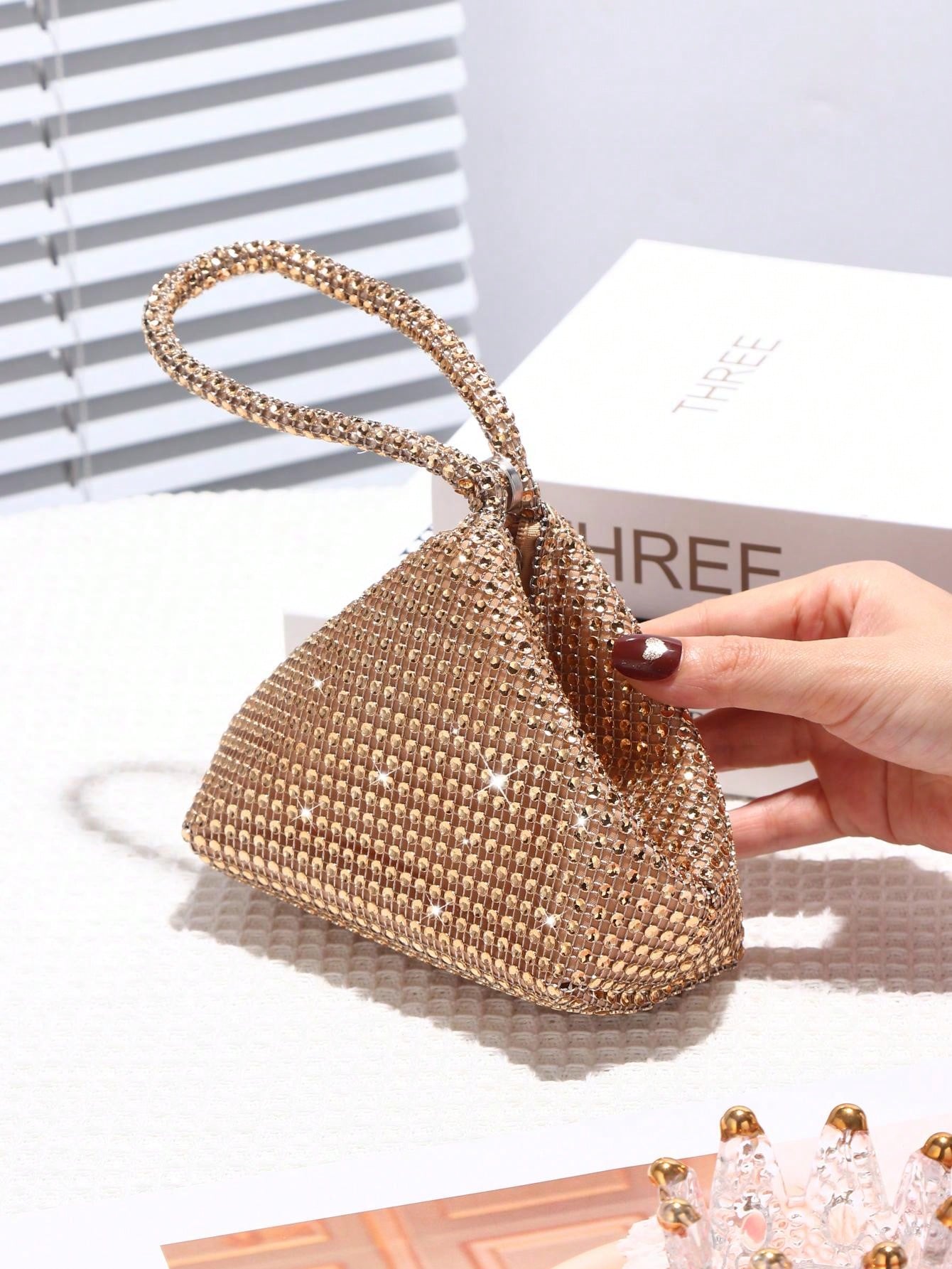  | SHEIN Women's Mini Diamond Sparkling Clutch Bag, Perfect For Wedding, Party, Dance, Birthday, Gift, Makeup Bag | Bags | Shein | OneHub
