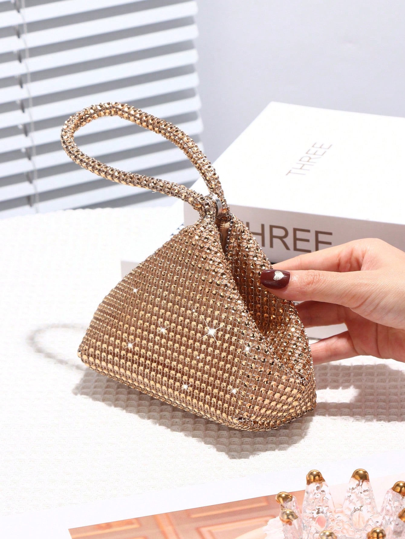  | SHEIN Women's Mini Diamond Sparkling Clutch Bag, Perfect For Wedding, Party, Dance, Birthday, Gift, Makeup Bag | Bags | Shein | OneHub