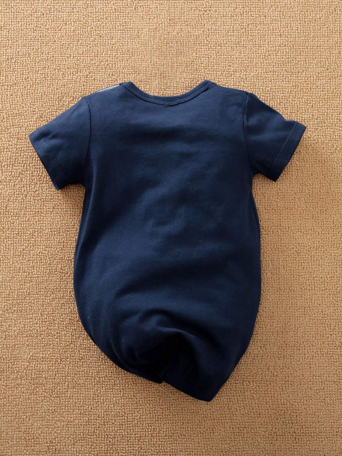  | SHEIN Yierying Boys" Infant Spring And Summer Season Dark Blue Cute Cartoon Pattern Warm, Breathable, And Moisture-Absorbing Romper | Dress | Shein | OneHub