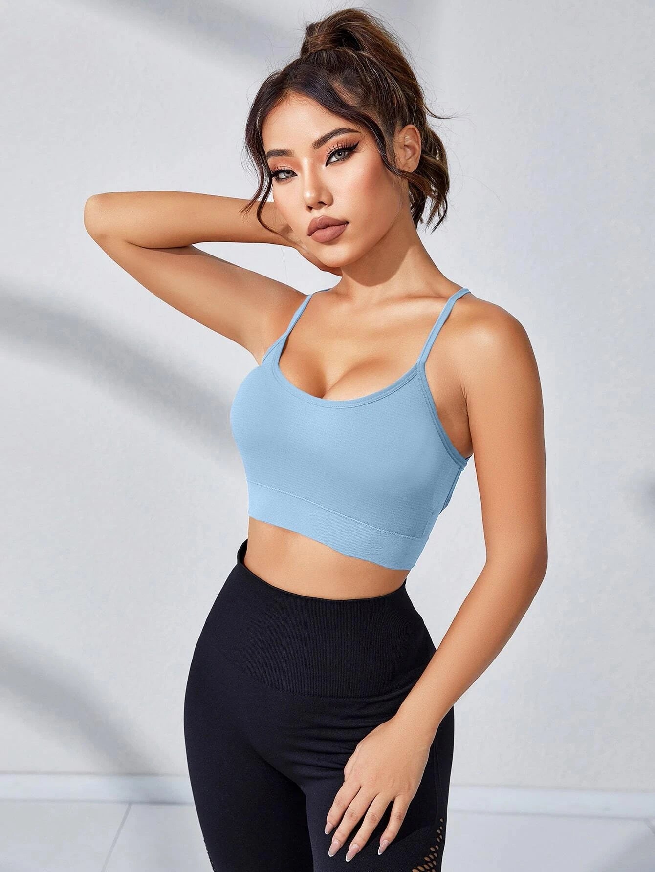  | SHEIN Yoga Basic Crisscross Back Sports Bra | Sports Bra | Shein | OneHub