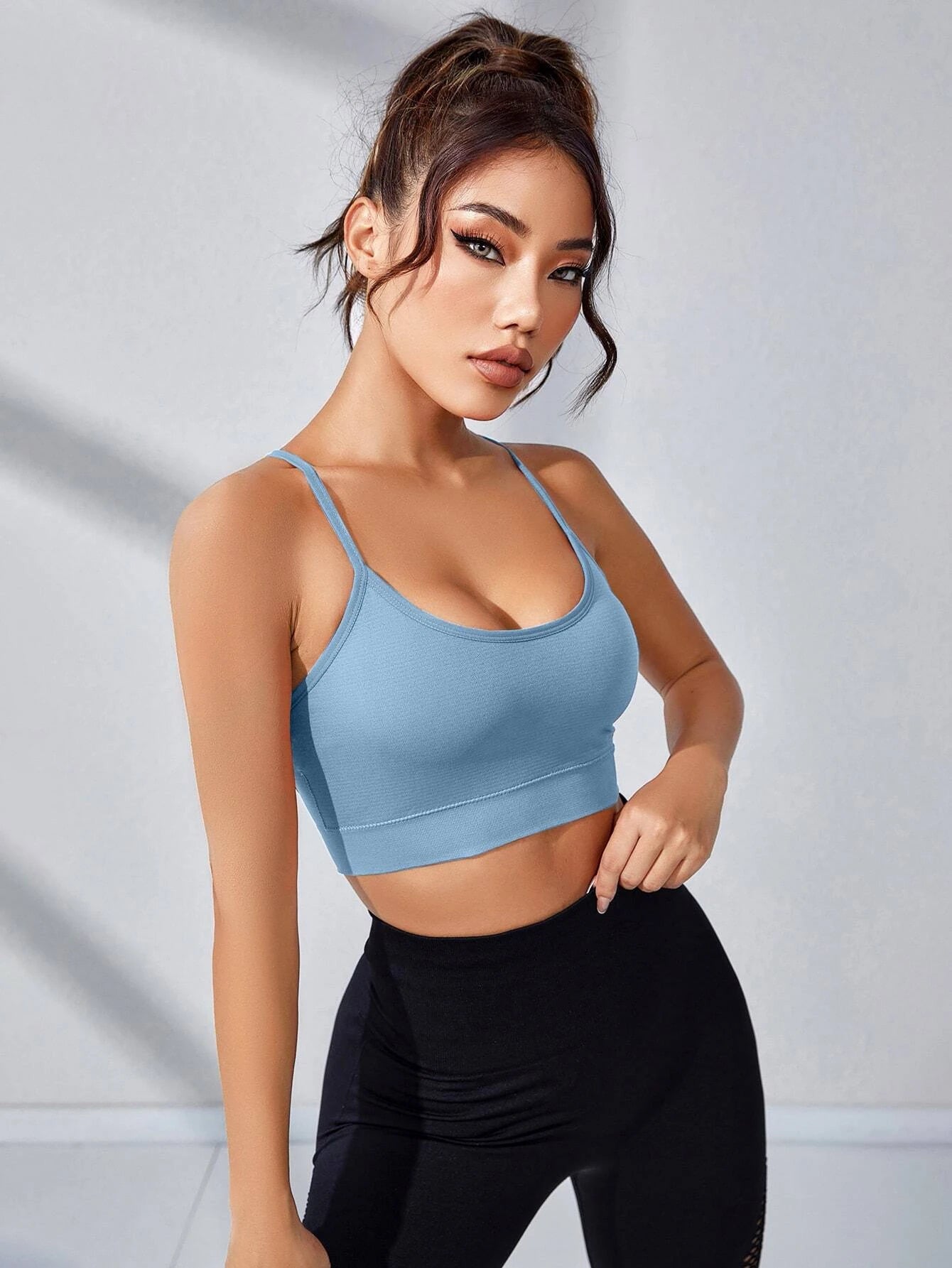  | SHEIN Yoga Basic Crisscross Back Sports Bra | Sports Bra | Shein | OneHub