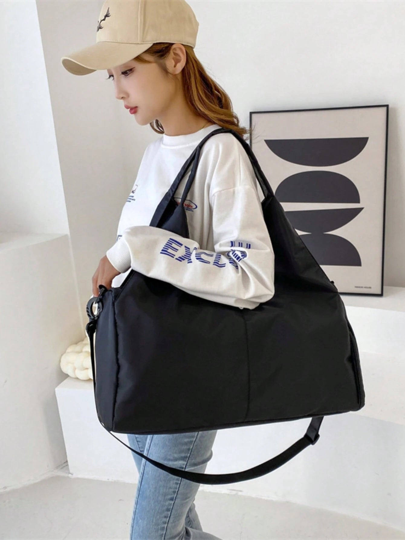  | SHEIN Yoga Sport Gym Bags For Women Men With Shoes Compartment And Wet Dry Storage Pockets With Adjustable Yoga Mat Holder Travel Luggage Tote Bag Sport Workout Shoulder Bag | Bags | Shein | OneHub