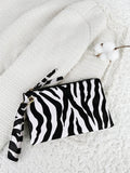  | SHEIN Zebra Pattern Fashion Zipper Clutch Bag, Coin Purse, Mobile Phone Bag, Wristlet High Quality Leather | Bags | Shein | OneHub