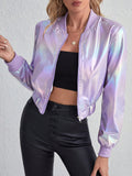 SHEIN Zip Up Bomber Jacket