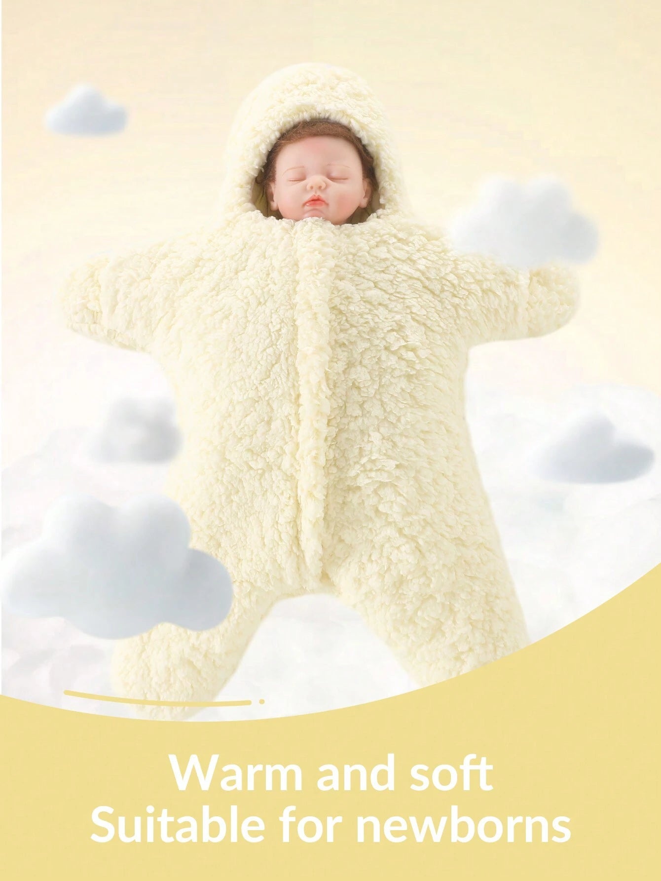  | SHEIN cottgoods 1pc Starfish Shaped Infant Sleeping Bag, Fleece Wearable Swaddle Plus Fleece Blanket, Soft Newborn Baby Sleep Sack, For 0-6 Months | Bags | Shein | OneHub