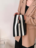  | duke bear Knot Bag Crochet Bags Handheld Bag Stripe Pattern 1 Pc Of Lattice Stripe Pattern Women's Handbag Vest Bag Crochet Bag Woven Bag Polyester Material | Comb | Shein | OneHub