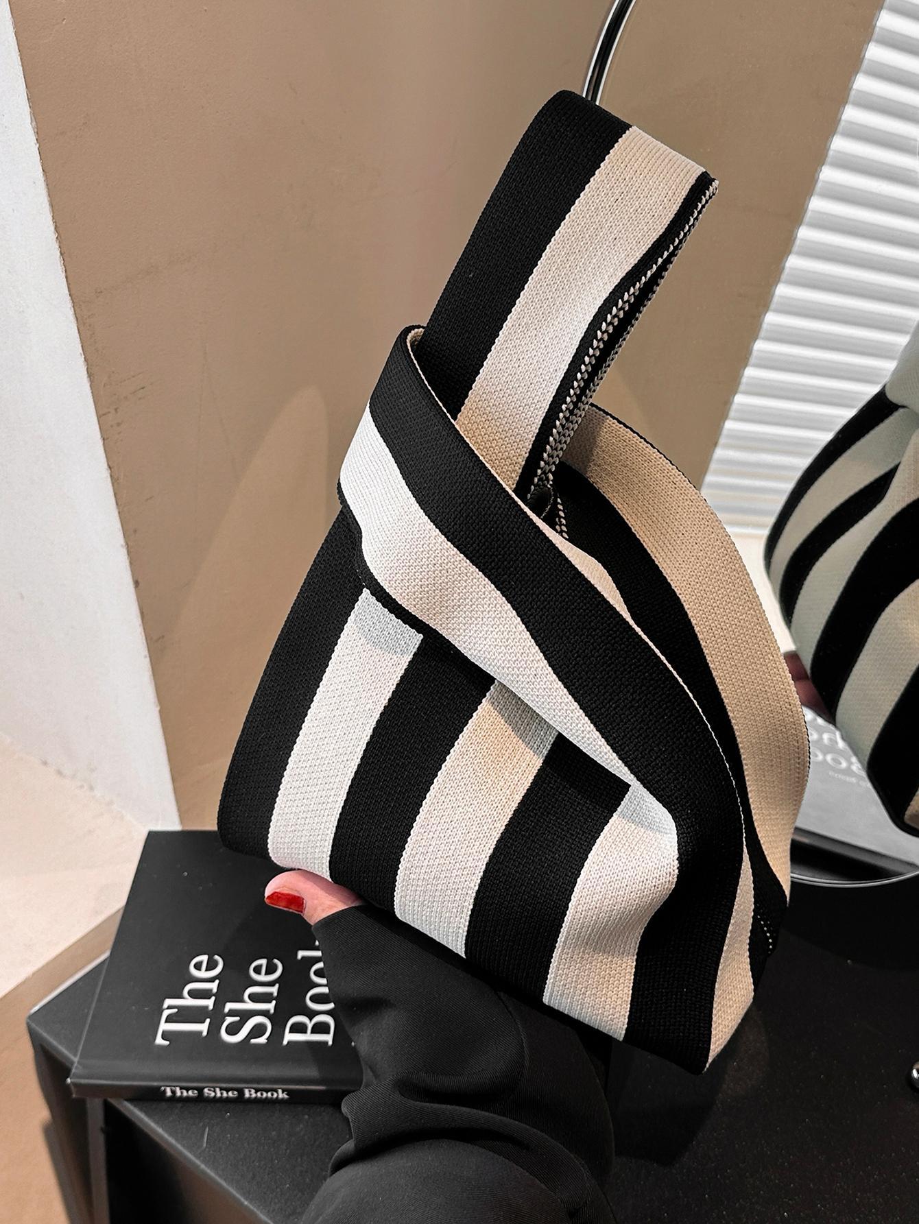  | duke bear Knot Bag Crochet Bags Handheld Bag Stripe Pattern 1 Pc Of Lattice Stripe Pattern Women's Handbag Vest Bag Crochet Bag Woven Bag Polyester Material | Comb | Shein | OneHub