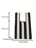  | duke bear Knot Bag Crochet Bags Handheld Bag Stripe Pattern 1 Pc Of Lattice Stripe Pattern Women's Handbag Vest Bag Crochet Bag Woven Bag Polyester Material | Comb | Shein | OneHub