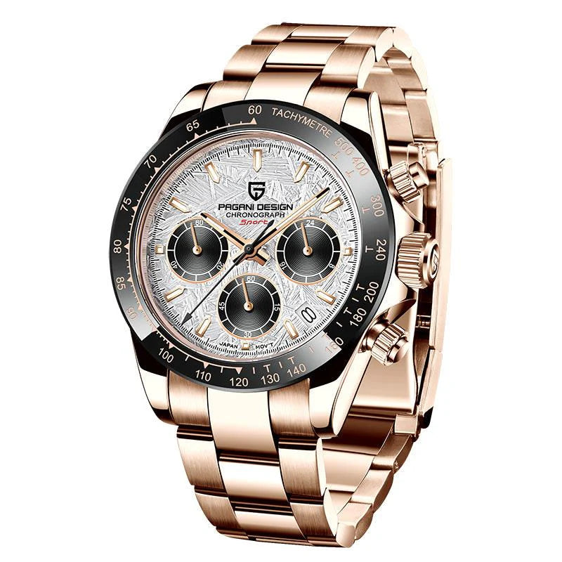 Buy Pagani Design Two tone Stainless Steel Brown Dial Chronograph Quartz Watch for Men - PD1644 Online In Pakistan  | Pagani Design Two tone Stainless Steel Brown Dial Chronograph Quartz Watch for Men - PD1644 | Watches | Pagani Design | OneHub