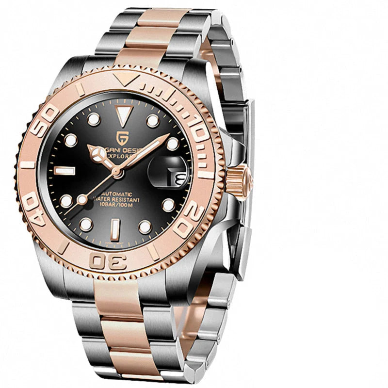 Buy Pagani Design Two-tone Stainless Steel Black Dial Automatic Watch for Men - PD1651 Online In Pakistan  | Pagani Design Two-tone Stainless Steel Black Dial Automatic Watch for Men - PD1651 | Watches | Pagani Design | OneHub