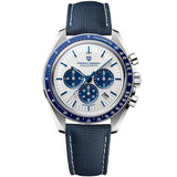 Pagani Design Blue Nylon Strap White Dial Chronograph Quartz Watch for Men - PD1701