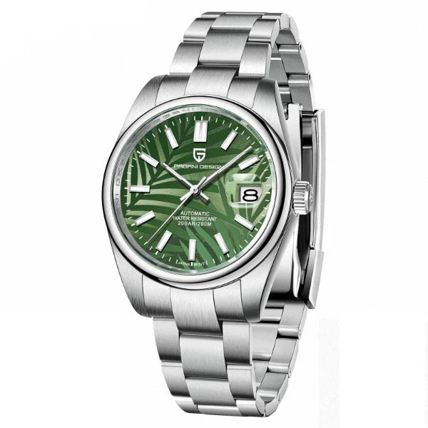 Buy Pagani Design Silver Stainless Steel Green Dial Automatic Watch for Men - PD1715 Online In Pakistan  | Pagani Design Silver Stainless Steel Green Dial Automatic Watch for Men - PD1715 | Watches | Pagani Design | OneHub