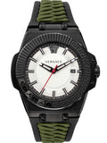 Versace Chain Reaction Black Silicone Strap White Dial Quartz Watch for Men - VEDY00419