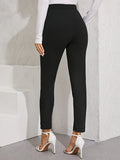 SHEIN High-Rise Vented Ankle Cut Trousers