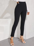 SHEIN High-Rise Vented Ankle Cut Trousers