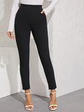 SHEIN High-Rise Vented Ankle Cut Trousers