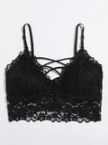 SHEIN Lattice Front Lace Bralet