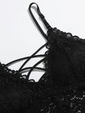 SHEIN Lattice Front Lace Bralet