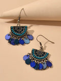 SHEIN Water Drop Tassel Drop Earrings