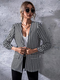  | SHEIN Unity Open Front Houndstooth Blazer | Blazer | Shein | OneHub