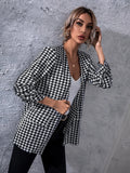  | SHEIN Unity Open Front Houndstooth Blazer | Blazer | Shein | OneHub