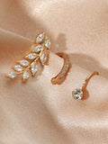 Shein 3pcs Zircon Decor Ear Cuff