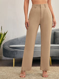 Shein Solid Straight Leg Pants