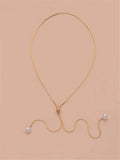  | Shein Faux Pearl Decor Y Lariat Necklace | Necklace | Shein | OneHub