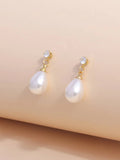 SHEIN Faux Pearl Decor Drop Earrings