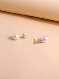 SHEIN Faux Pearl Decor Drop Earrings