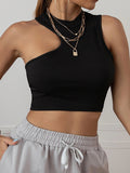 SHEIN Asymmetrical Neck Tank Top