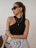 SHEIN Asymmetrical Neck Tank Top