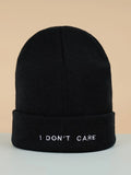 Shein Slogan Embroidery Beanie