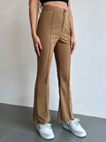 Shein Seam Front High Waist Flare Leg Pants