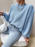 Shein Mock Neck Drop Shoulder Sweater