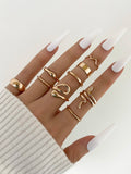 Shein 9pcs Snake Design Ring