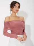  | SHEIN Unity Off Shoulder Ruched Top | Top | Shein | OneHub