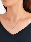 Shein Rhinestone Letter Pendant Necklace