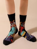 Shein Figure Graphic Crew Socks