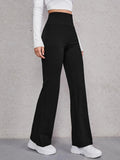  | SHEIN Wide Waistband Flare Leg Pants | Pants | Shein | OneHub