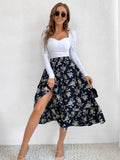  | Shein Allover Floral Print Ruffle Hem Skirt | Skirt | Shein | OneHub