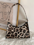 SHEIN Leopard Print Baguette Bag