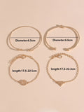  | Shein 4pcs Leaf & Knot Decor Bracelet | BRACELET | Shein | OneHub