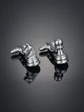 SHEIN 2pcs Men Chess Shaped Cufflinks