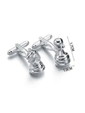 SHEIN 2pcs Men Chess Shaped Cufflinks