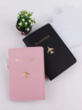 Shein 2pcs Letter & Plane Graphic Passport Case