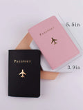 Shein 2pcs Letter & Plane Graphic Passport Case