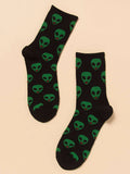  | Shein Alien Print Crew Socks | Socks | Shein | OneHub